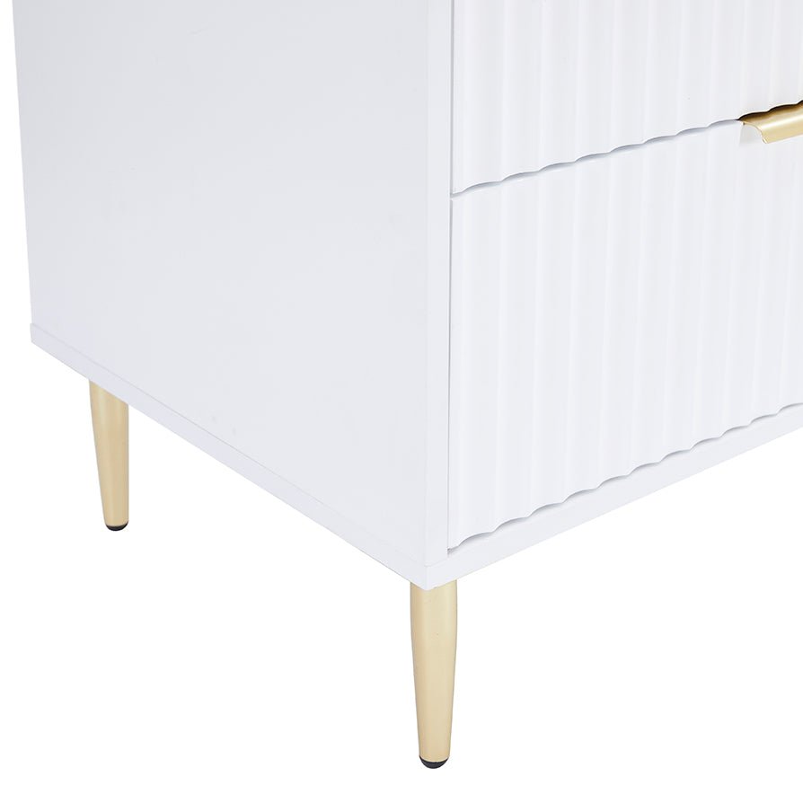 Dusklia - Evie 6 Drawer Chest - Warm White