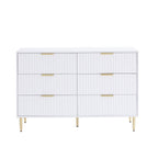 Dusklia - Evie 6 Drawer Chest - Warm White