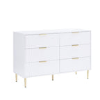 Dusklia - Evie 6 Drawer Chest - Warm White
