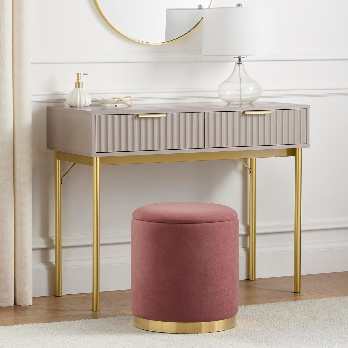 Dusklia - Evie Dressing Table Console - Taupe