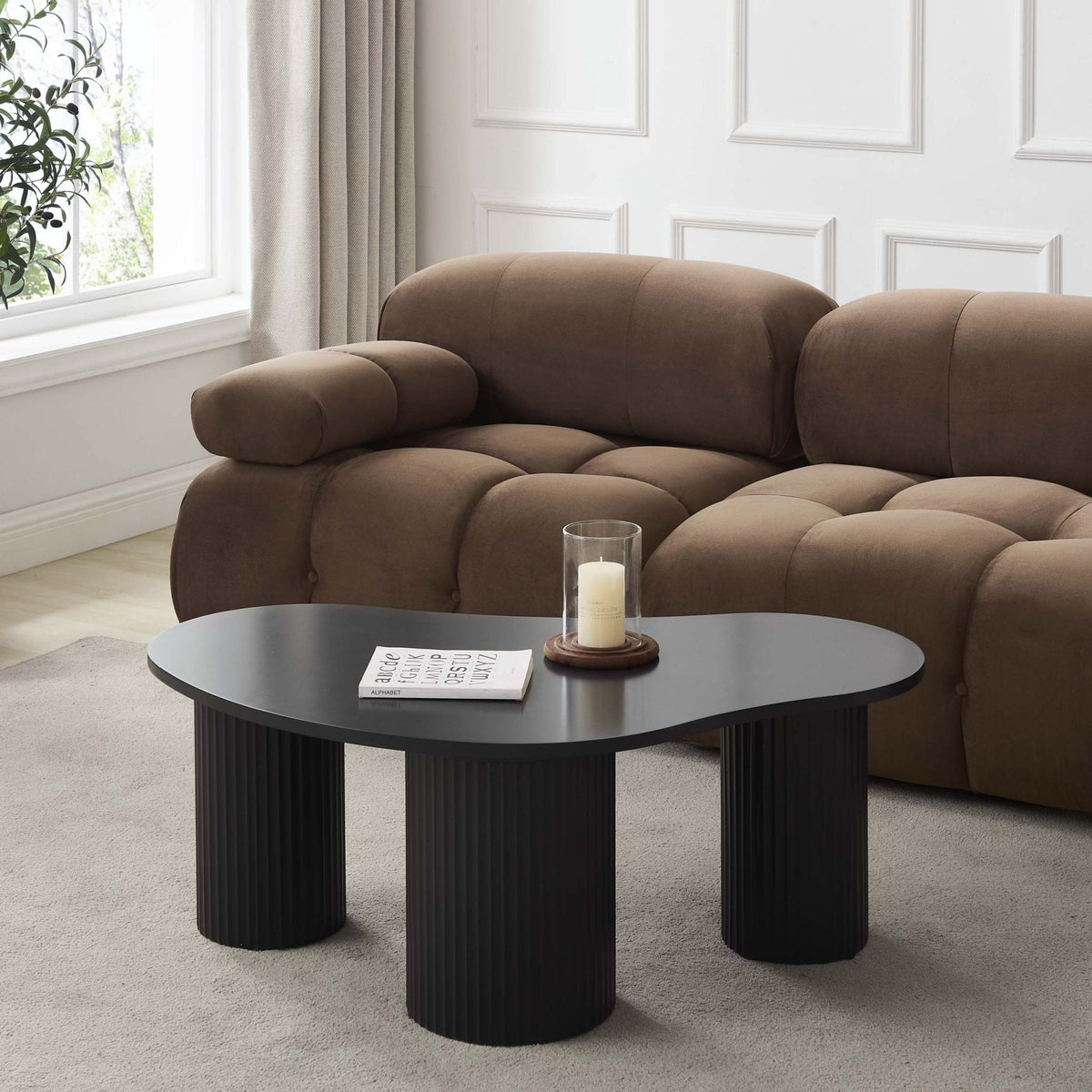 Dusklia - Evie Irregular Coffee Table - Black