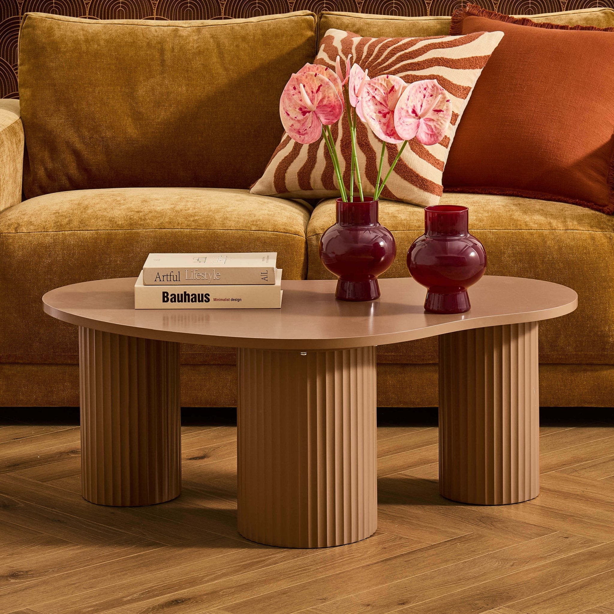 Table basse irrégulière Evie - Caramel