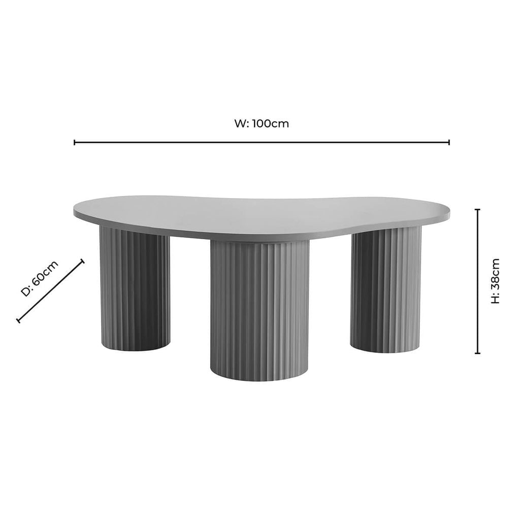 Table basse irrégulière Evie - Caramel