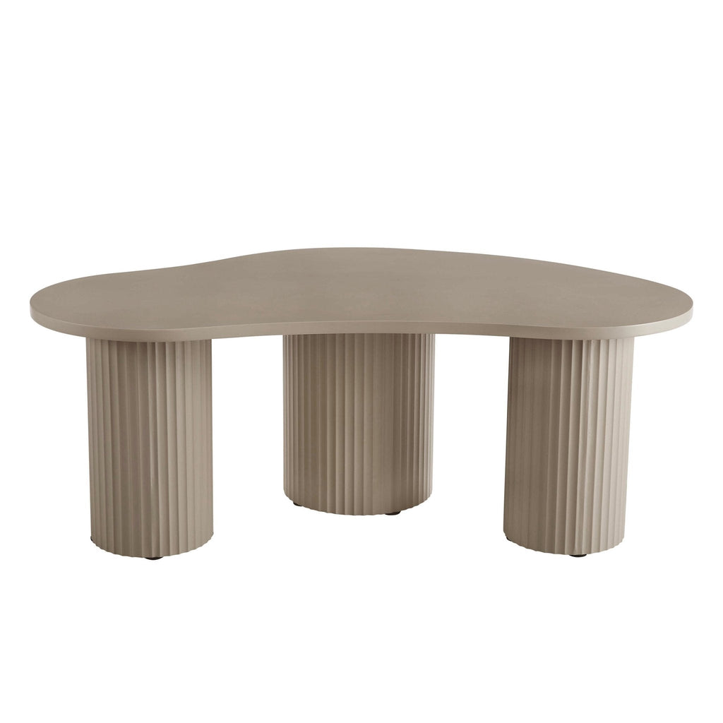 Dusklia - Evie Irregular Coffee Table - Taupe