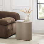 Dusklia - Evie Irregular Side Table - Taupe
