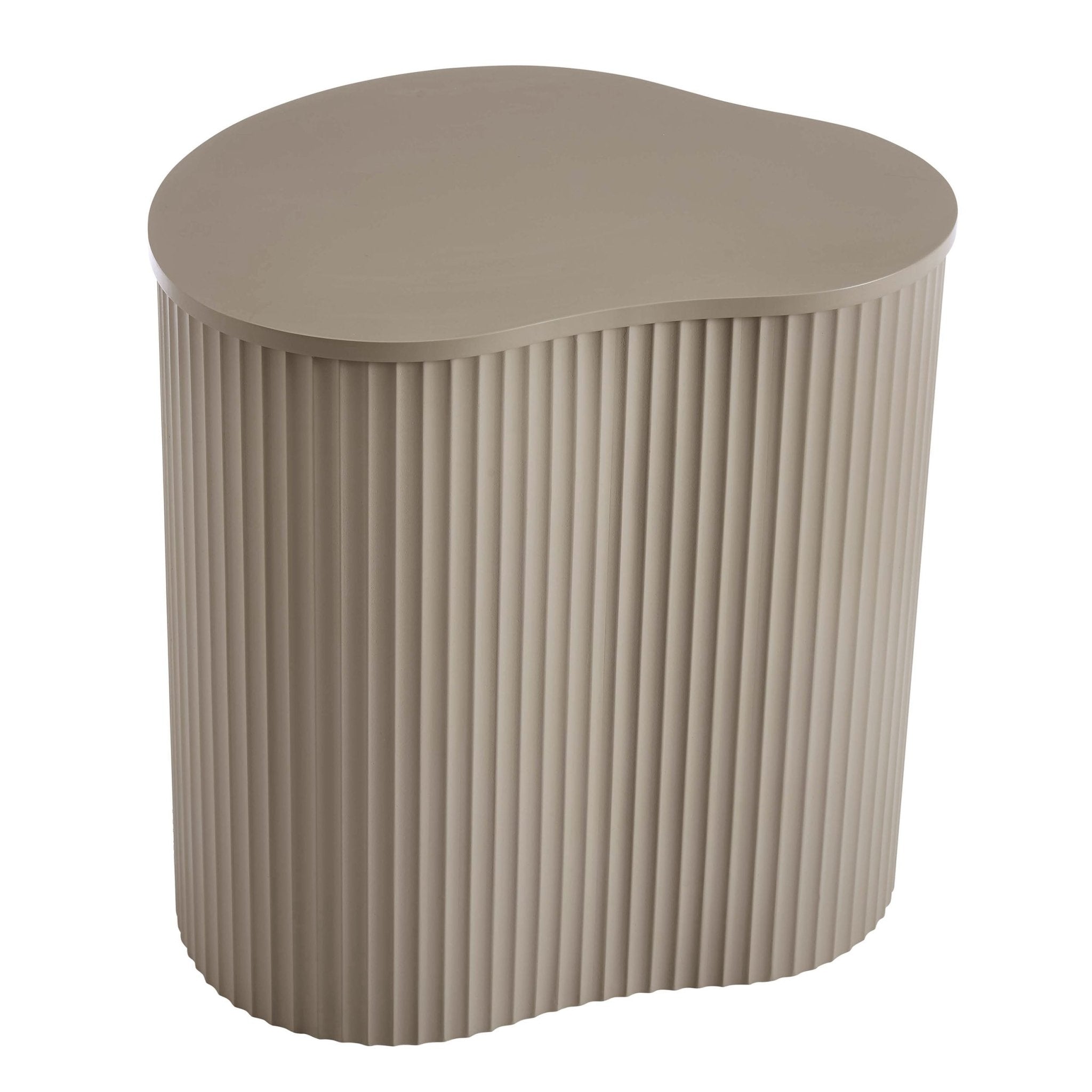 Dusklia - Evie Irregular Side Table - Taupe