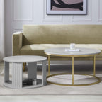 Dusklia - Evie Round Nesting Coffee Table - Grey