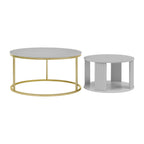 Dusklia - Evie Round Nesting Coffee Table - Grey