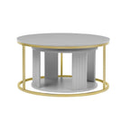 Dusklia - Evie Round Nesting Coffee Table - Grey