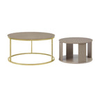 Dusklia - Evie Round Nesting Coffee Table - Taupe