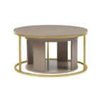 Dusklia - Evie Round Nesting Coffee Table - Taupe