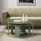 Dusklia - Evie Round Nesting Coffee Table - Vetiver