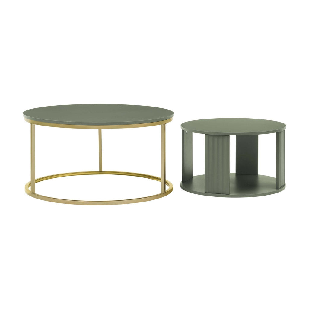 Dusklia - Evie Round Nesting Coffee Table - Vetiver