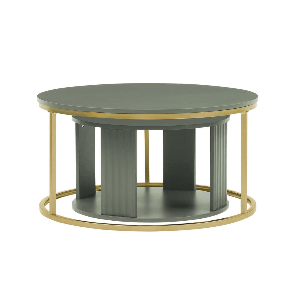 Dusklia - Evie Round Nesting Coffee Table - Vetiver
