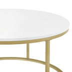 Dusklia - Evie Round Nesting Coffee Table - Warm White