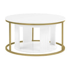 Dusklia - Evie Round Nesting Coffee Table - Warm White