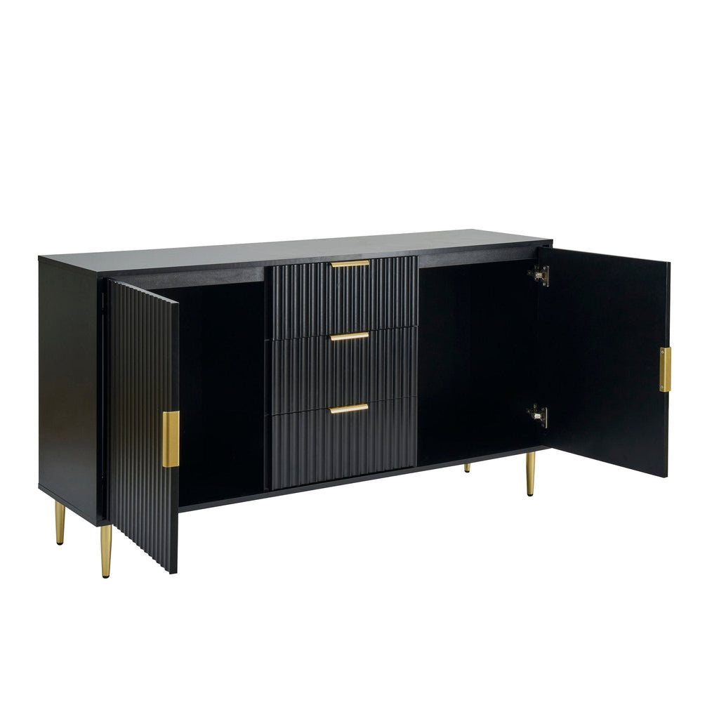 Dusklia - Evie 2 Door Sideboard with Drawers - Black