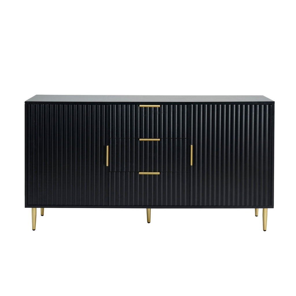 Dusklia - Evie 2 Door Sideboard with Drawers - Black