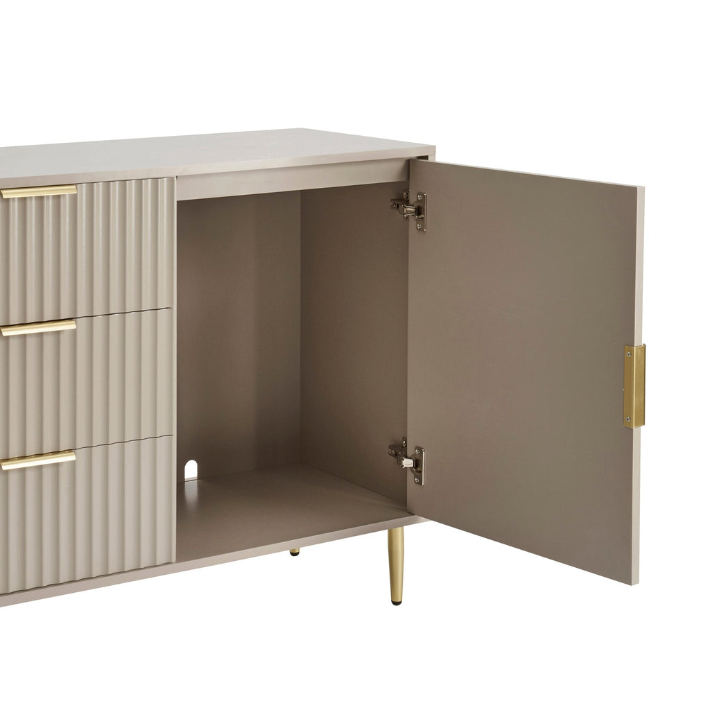 Dusklia - Evie 2 Door Sideboard with Drawers - Taupe
