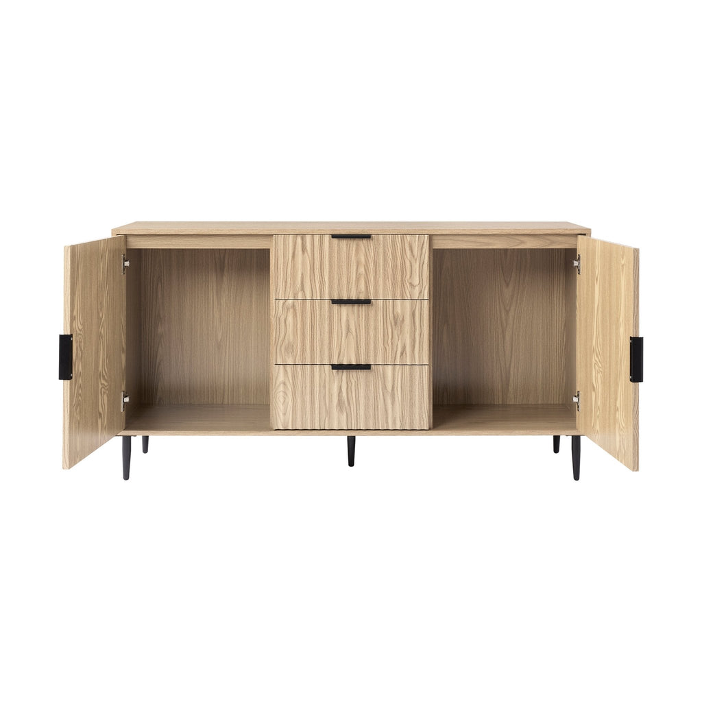 Dusklia - Evie Sideboard with Drawers - Wood Effect