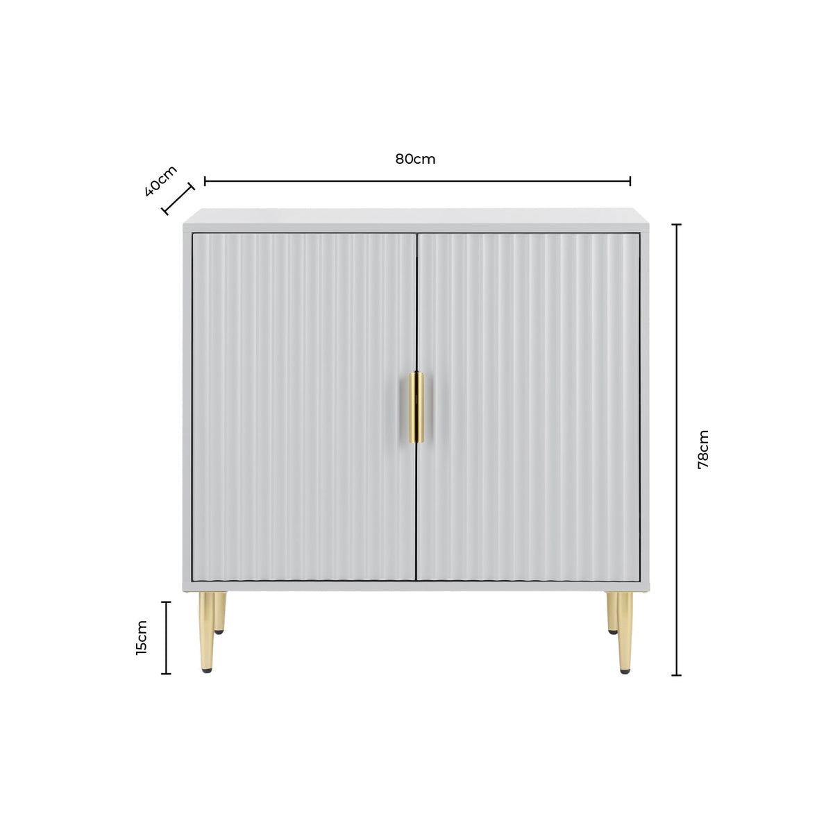 Dusklia - Evie Small Sideboard - Grey