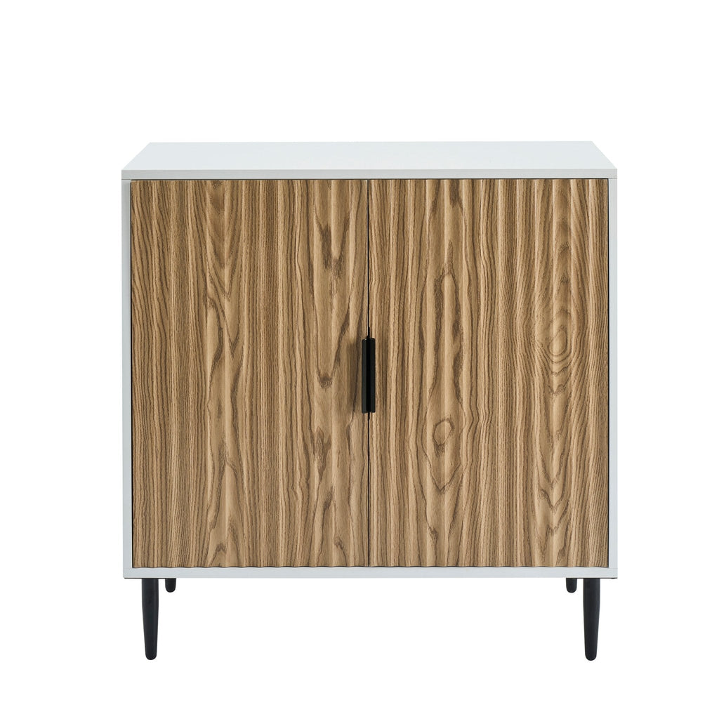 Dusklia - Evie Small Sideboard - White/Wood Effect