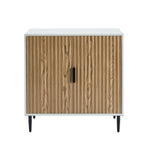 Dusklia - Evie Small Sideboard - White/Wood Effect