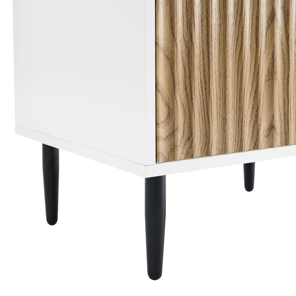 Dusklia - Evie Small Sideboard - White/Wood Effect