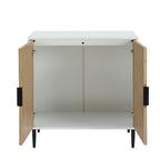 Dusklia - Evie Small Sideboard - White/Wood Effect