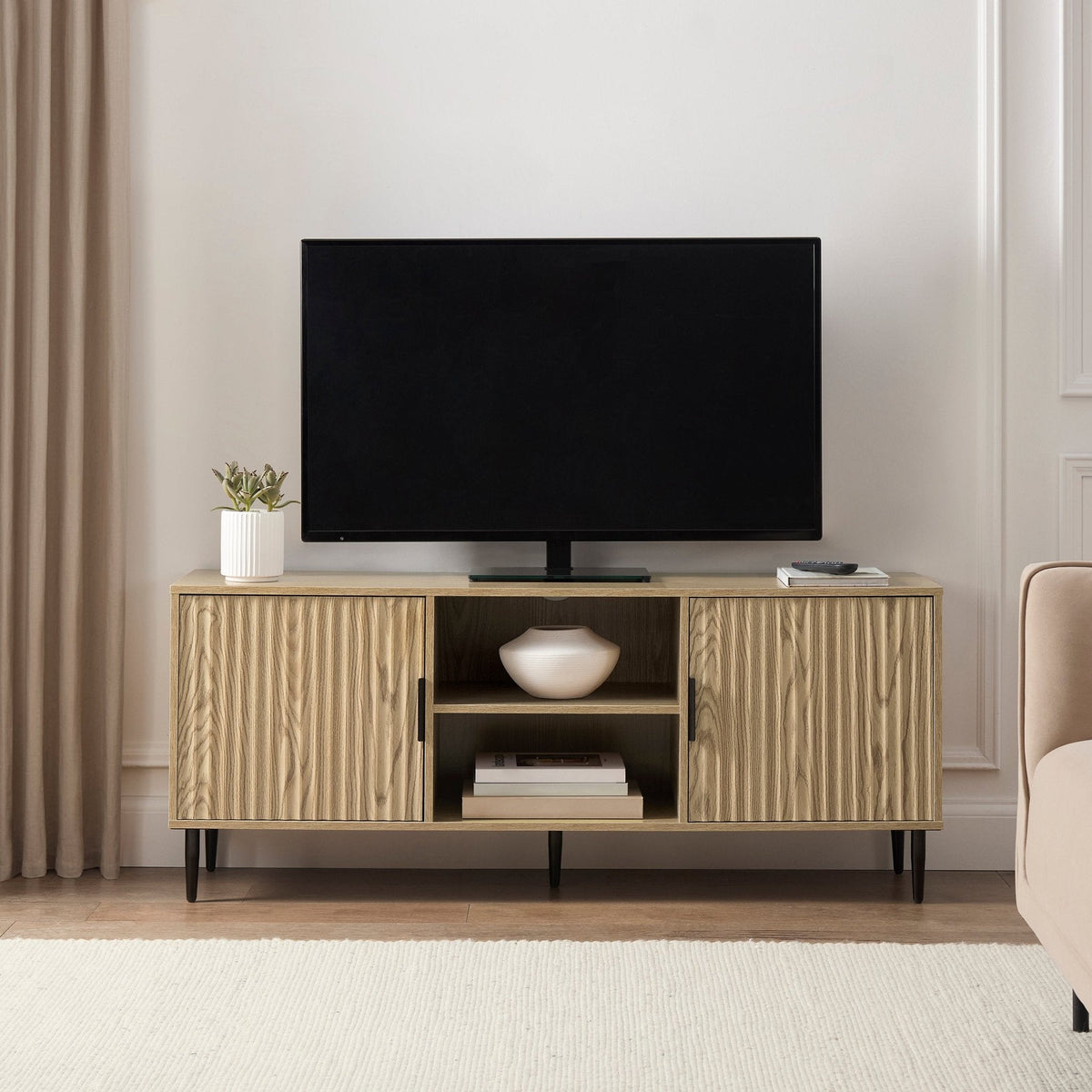 Dusklia - Evie TV Stand for TVs up to 65- Wood Effect
