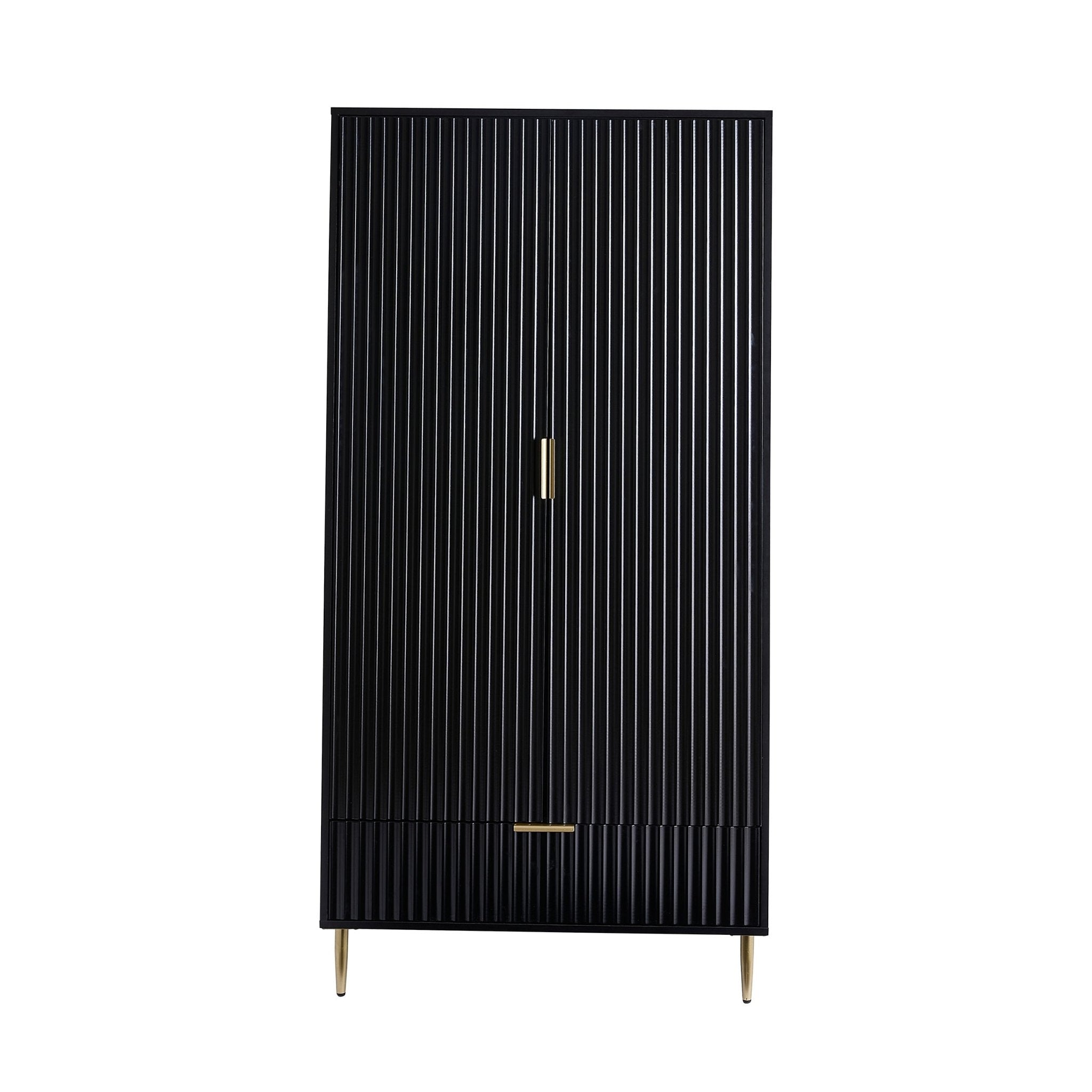 Dusklia - Evie 2 Door Wardrobe with Drawer - Black
