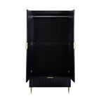 Dusklia - Evie 2 Door Wardrobe with Drawer - Black