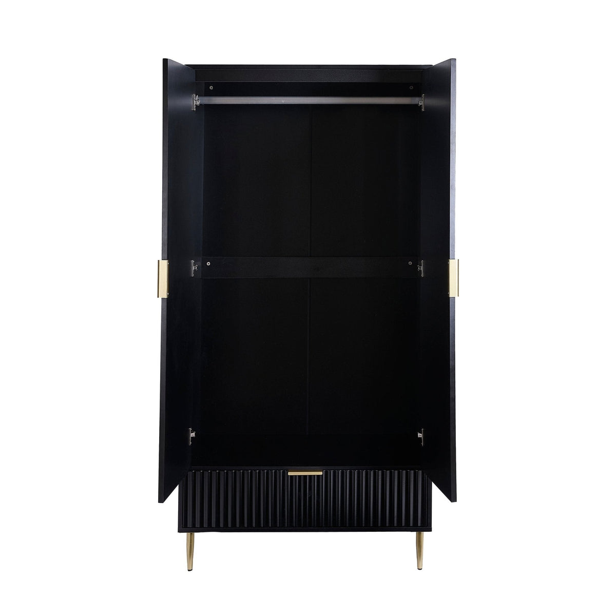 Dusklia - Evie 2 Door Wardrobe with Drawer - Black