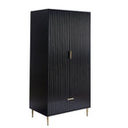Dusklia - Evie 2 Door Wardrobe with Drawer - Black