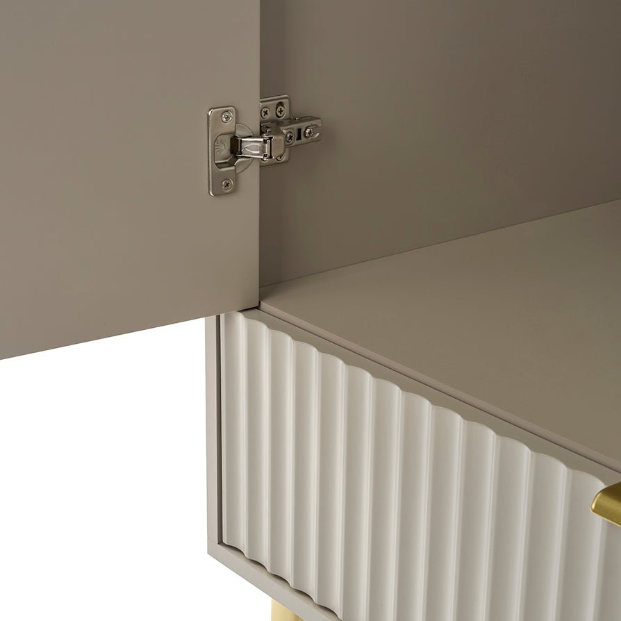 Dusklia - Evie 2 Door Wardrobe with Drawers - Taupe