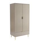 Dusklia - Evie 2 Door Wardrobe with Drawers - Taupe