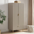Dusklia - Evie 2 Door Wardrobe with Drawers - Taupe
