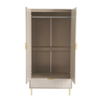 Dusklia - Evie 2 Door Wardrobe with Drawers - Taupe