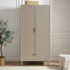 Dusklia - Evie 2 Door Wardrobe with Drawers - Taupe