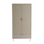 Dusklia - Evie 2 Door Wardrobe with Drawers - Taupe