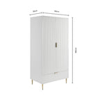 Dusklia - Evie 2 Door Wardrobe with Drawer - Vetiver