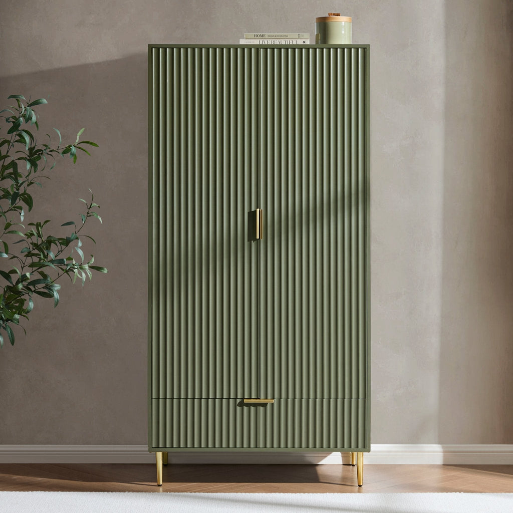 Dusklia - Evie 2 Door Wardrobe with Drawer - Vetiver