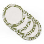 Dusklia - Farron Frill Edge Christmas Set of 4 Placemats - Green
