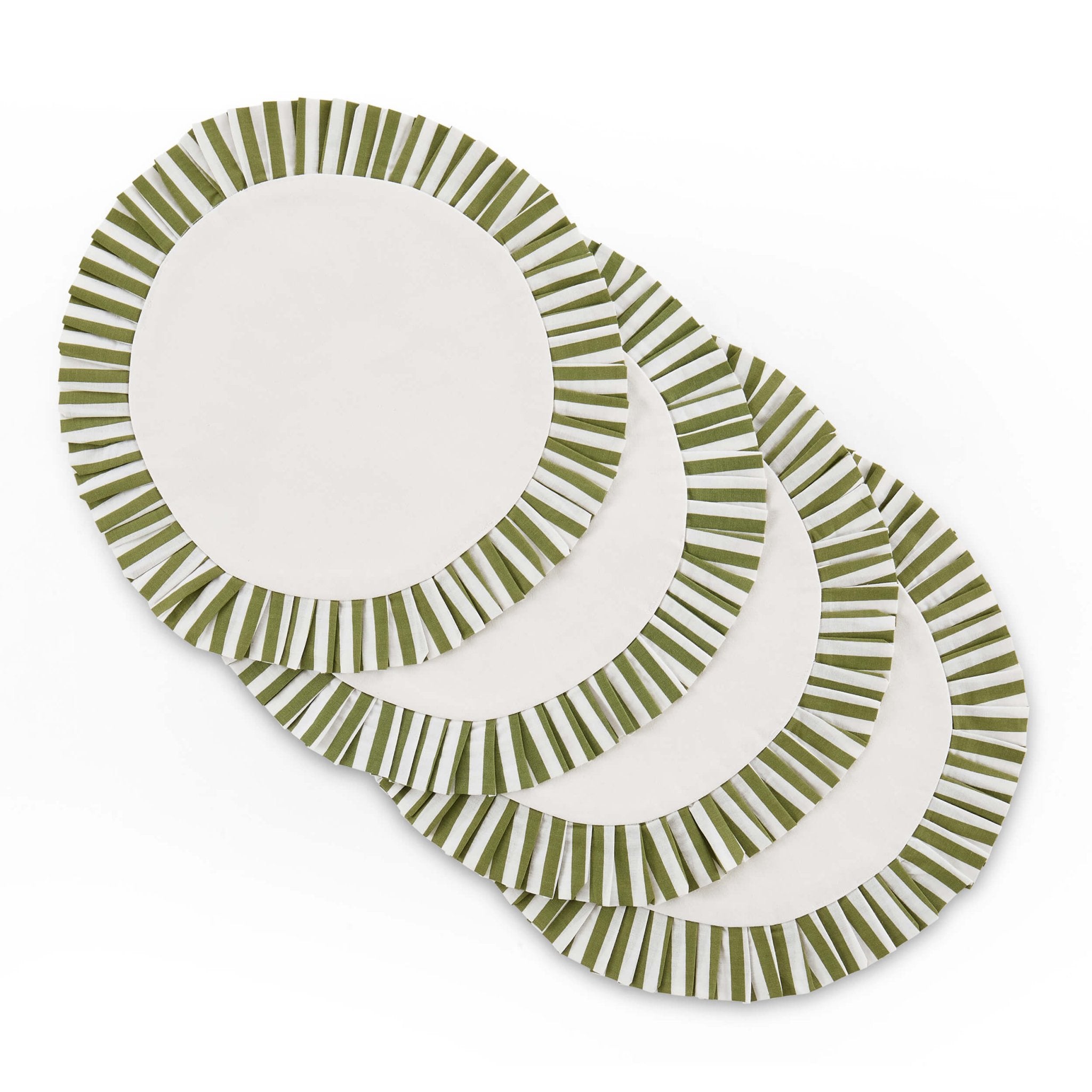 Set de 4 sets de table de Noël Farron Frill Edge - Vert