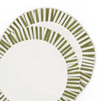 Dusklia - Farron Frill Edge Christmas Set of 4 Placemats - Green