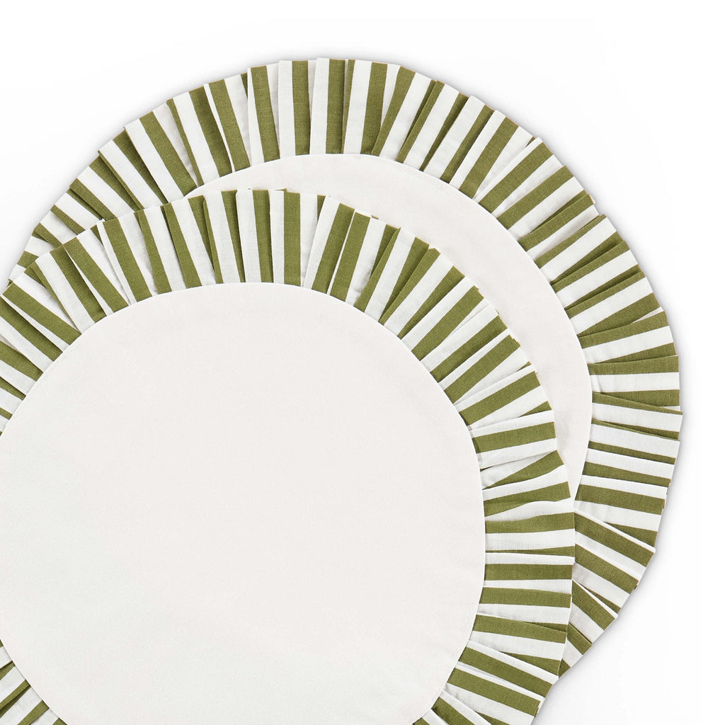 Set de 4 sets de table de Noël Farron Frill Edge - Vert