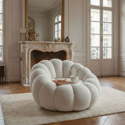 RELAX4LIFE Fauteuil Réglable en 14 Positions-Chauffeuse Convertible en Molleton Corail-Fauteuil Paresseux 1 Place -Charge