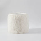 Dusklia - Faux Fur Sheepskin Storage Basket - Off-White