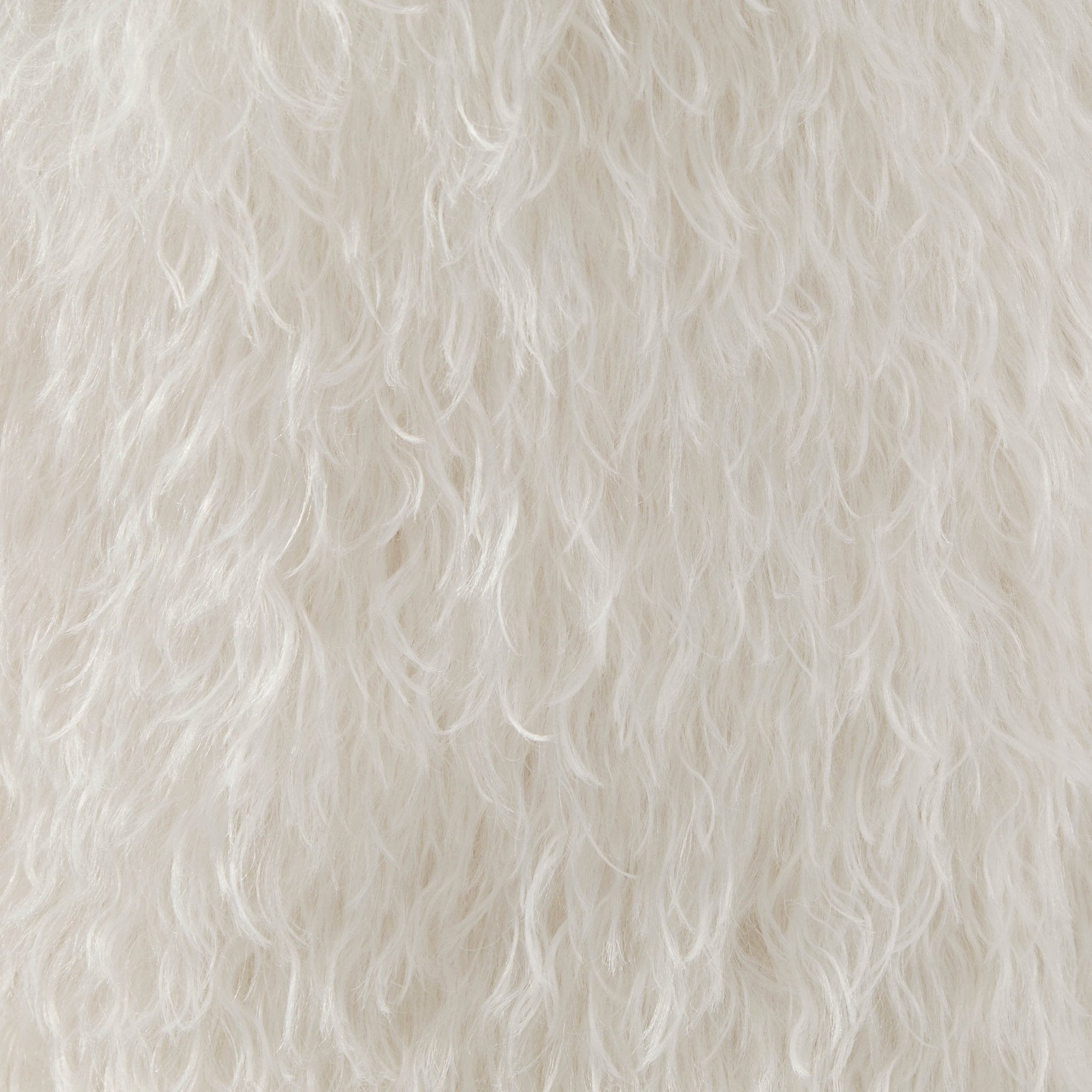 Dusklia - Faux Fur Sheepskin Storage Basket - Off-White