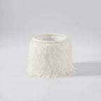 Dusklia - Faux Fur Sheepskin Storage Basket - Off-White